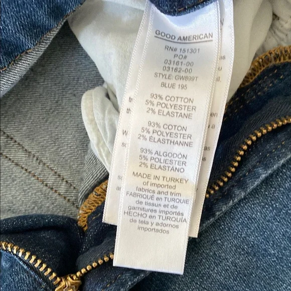 GOOD AMERICAN BNWT size 16 Women's Blue Jeans - Picture 5 of 5